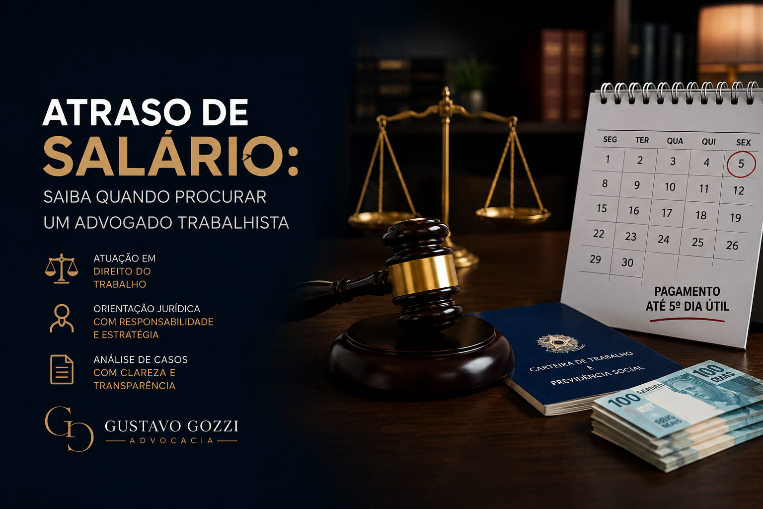 Escritório Gustavo Gozzi - Atraso de salário: quando procurar um advogado trabalhista?