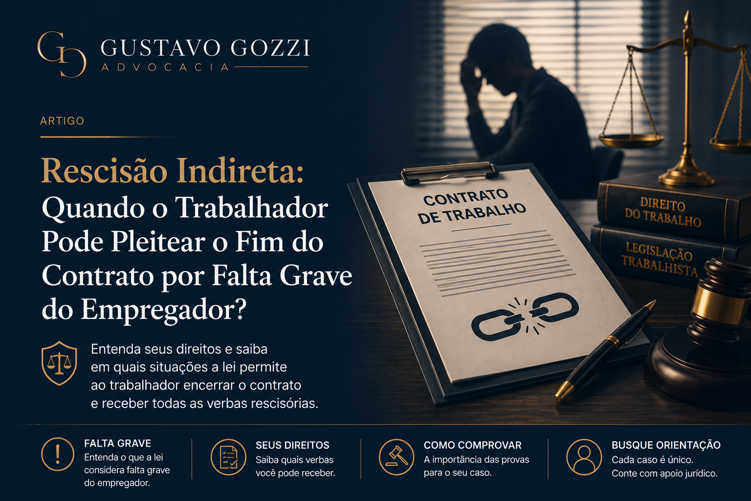 Escritório Gustavo Gozzi - Rescisão Indireta: Quando o Trabalhador Pode Pleitear o Fim do Contrato por Falta Grave do Empregador?
