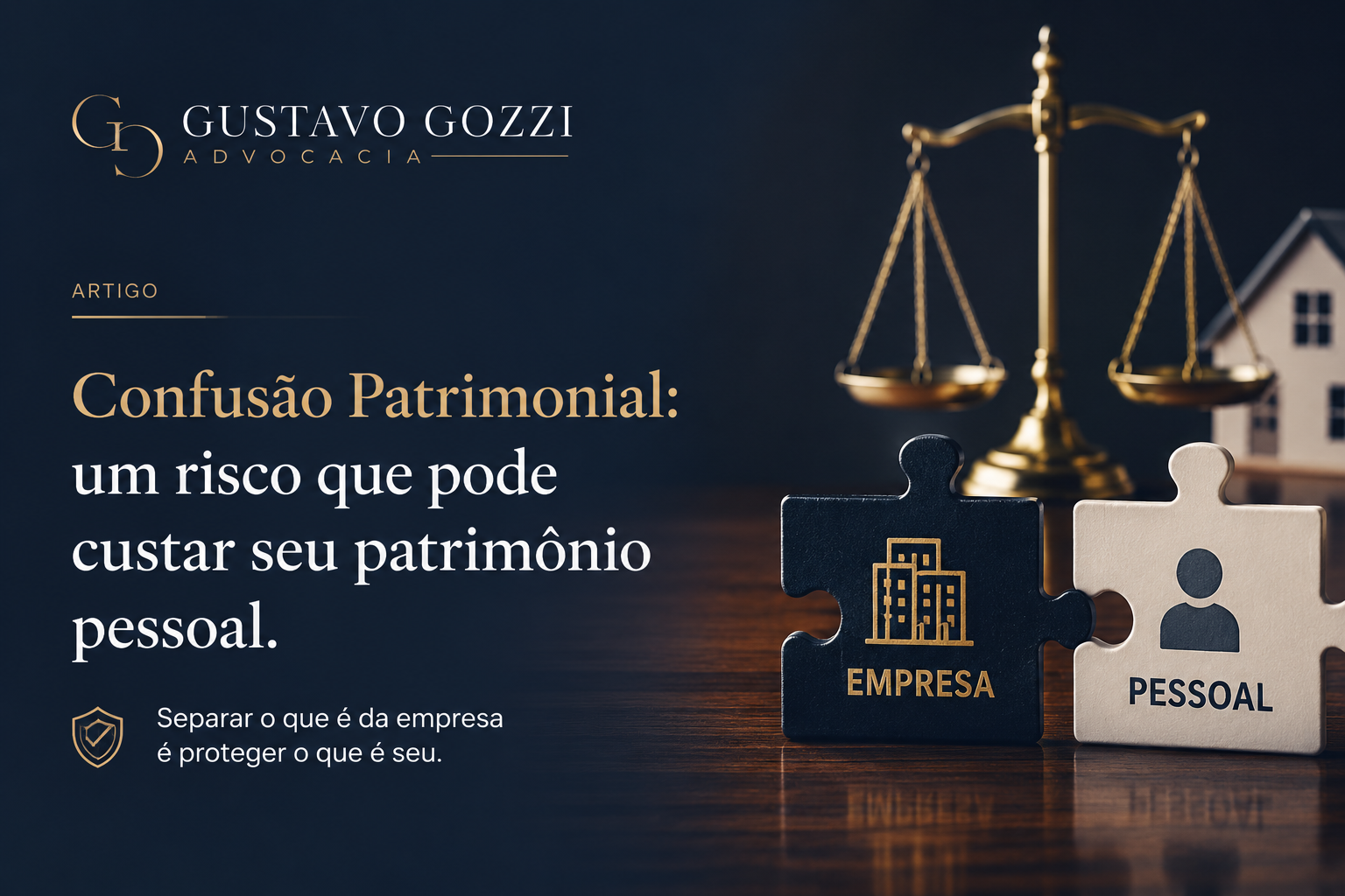 Escritório Gustavo Gozzi - Confusão Patrimonial: um risco que pode custar seu patrimônio pessoal