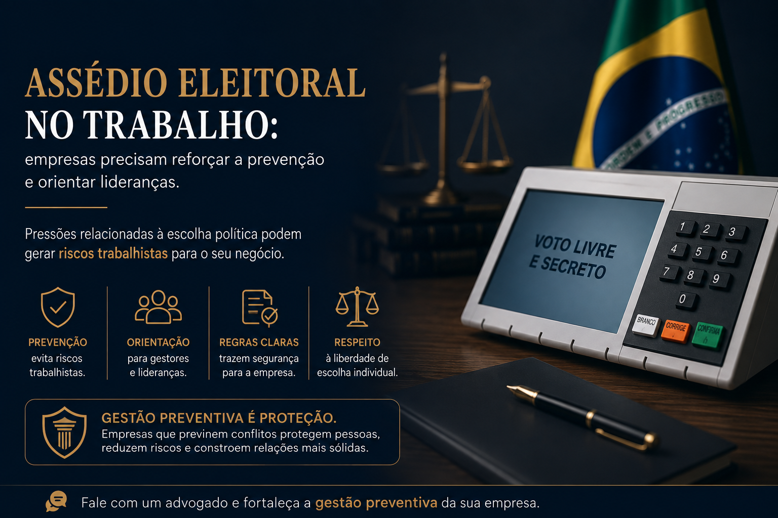 Escritório Gustavo Gozzi - Assédio eleitoral no trabalho: empresas precisam reforçar a prevenção e orientar lideranças